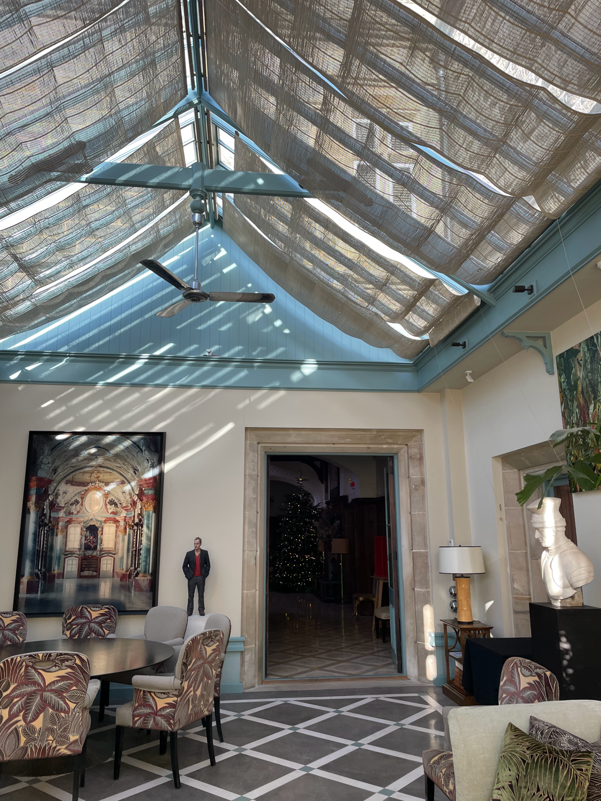 decorated lobby
